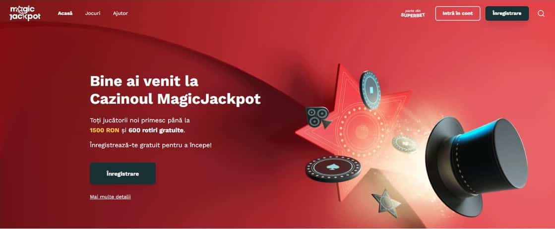 Site-ul oficial al cazinoului online MagicJackpot.